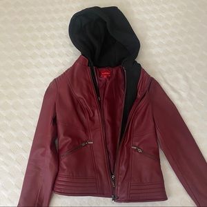 GUESS faux leather red jacket